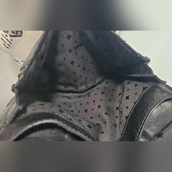 Fossil Stanton Black Pebbled Leather Traveler Large Organizer Crossbody Bag - Picture 6 of 16